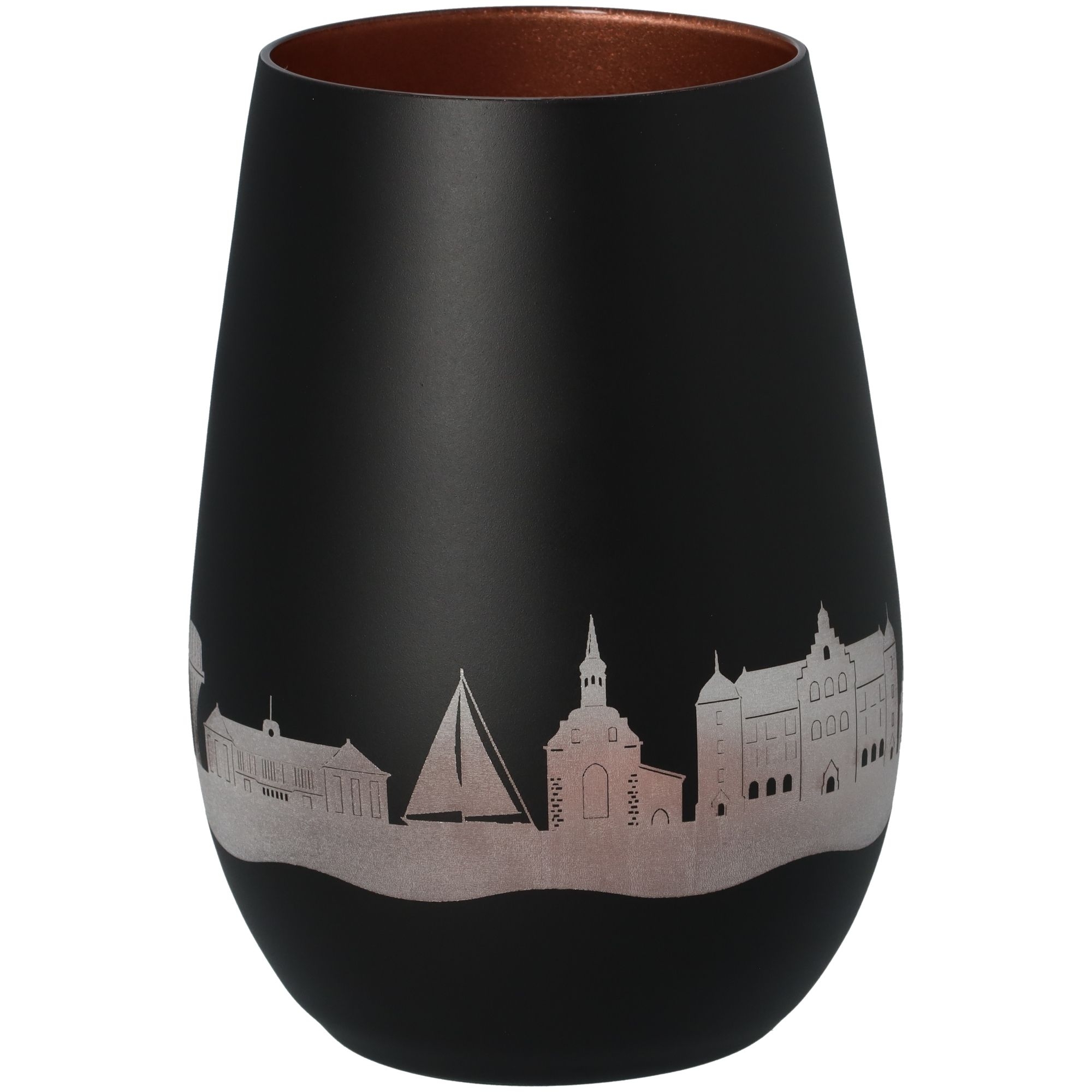 Windlicht Skyline Flensburg Schwarz/Bronze Windlicht Skyline Flensburg Schwarz/Bronze