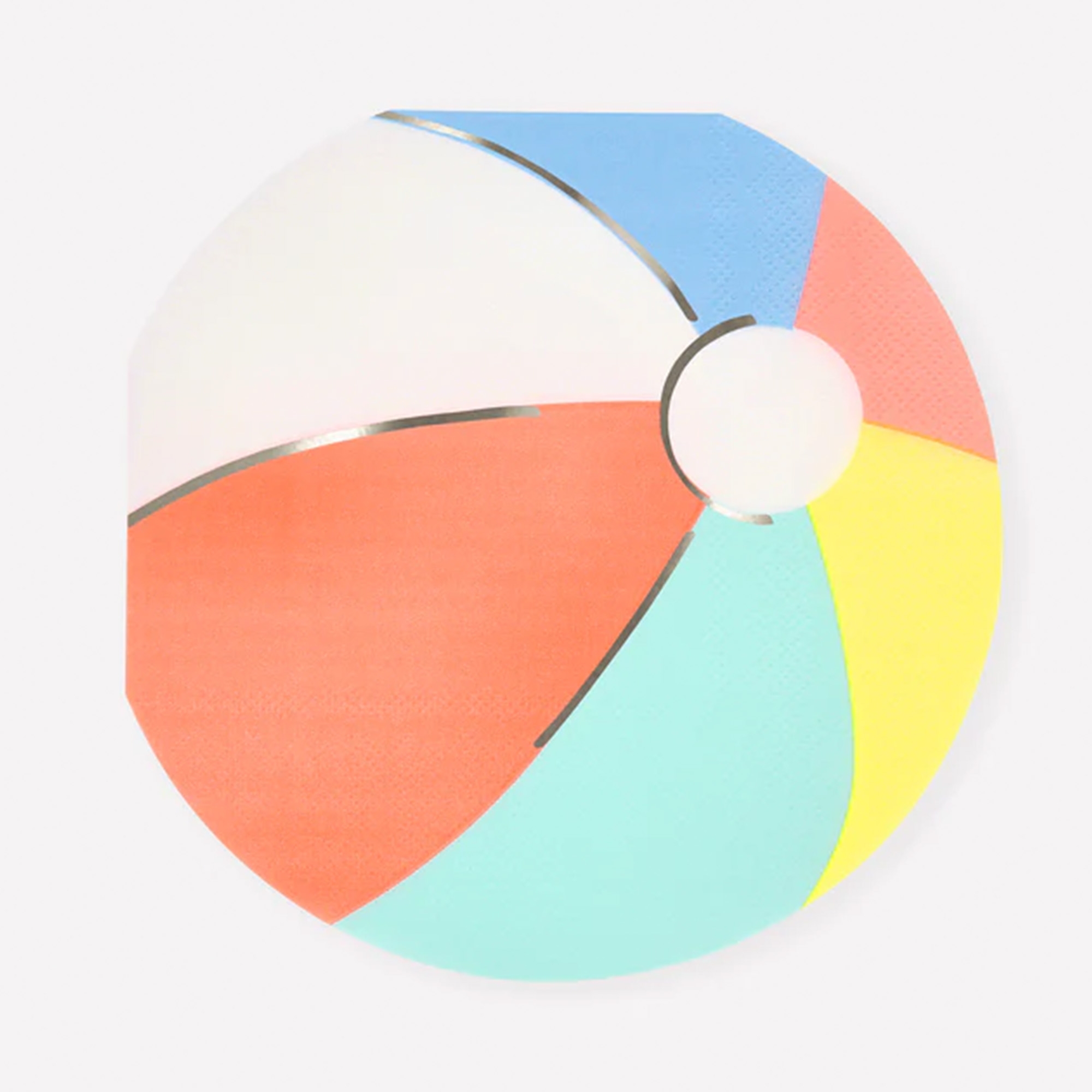 strandball, Schwimmring, bunte Segmente, Poolspielzeug, Ringschnitt