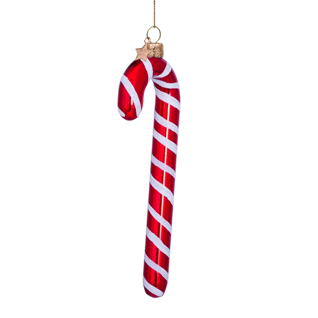 Candy cane ornament, Rotes Zuckerstangen-Ornament, Weihnachtsornament, Zuckerstange gestreift, Aufhänger Dekoration