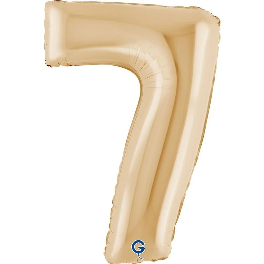 Grabo Folienballon Zahl 7 Champagner Gold 100cm