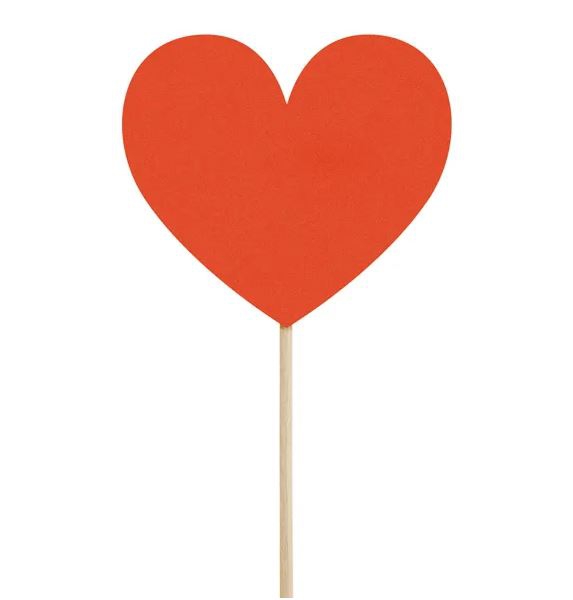 6 Cake Topper "Herzen", Rot 6 Cake Topper "Herzen", Rot