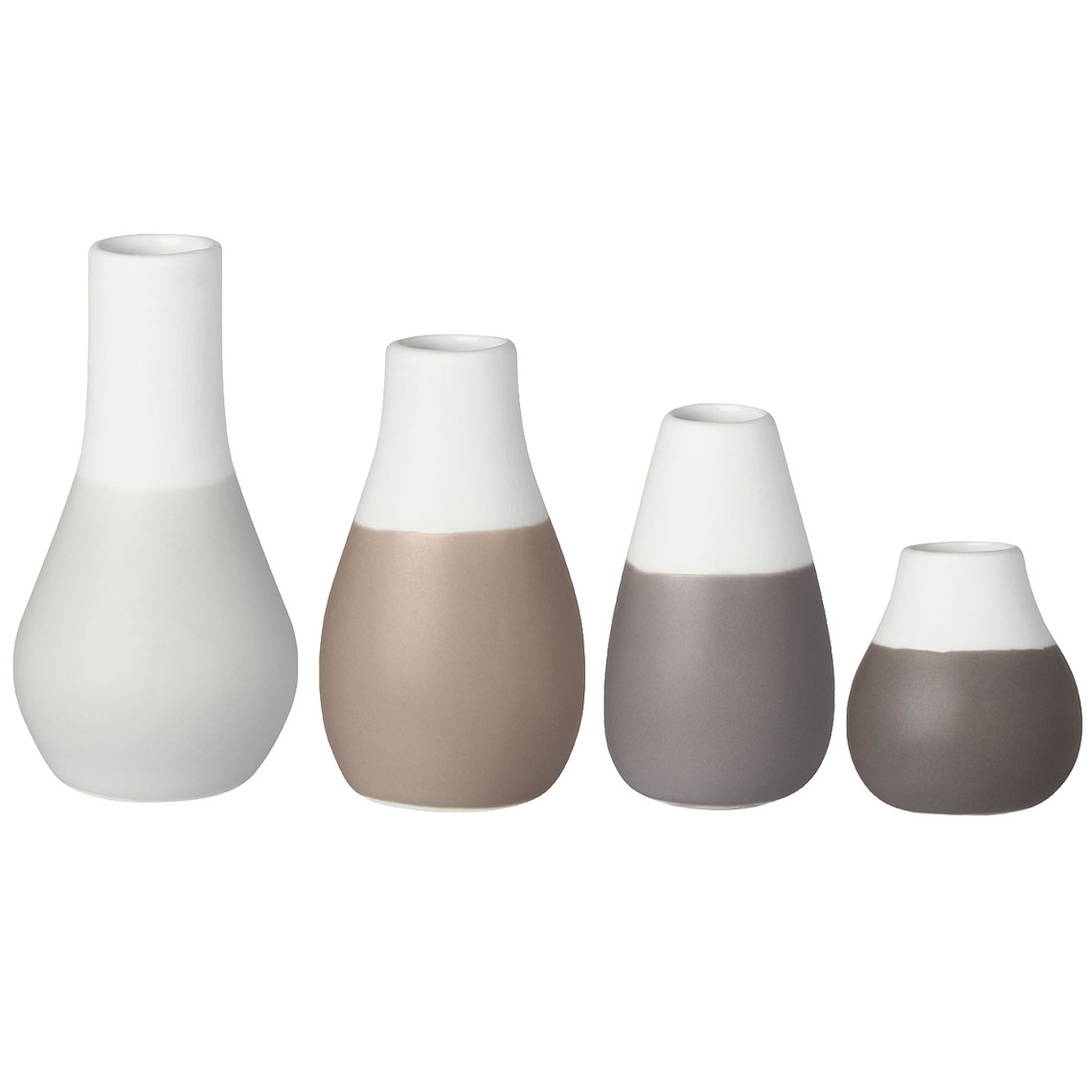 Räder Design - Mini Pastellvasen 4er Set, Grau Räder Design - Mini Pastellvasen 4er Set, Grau