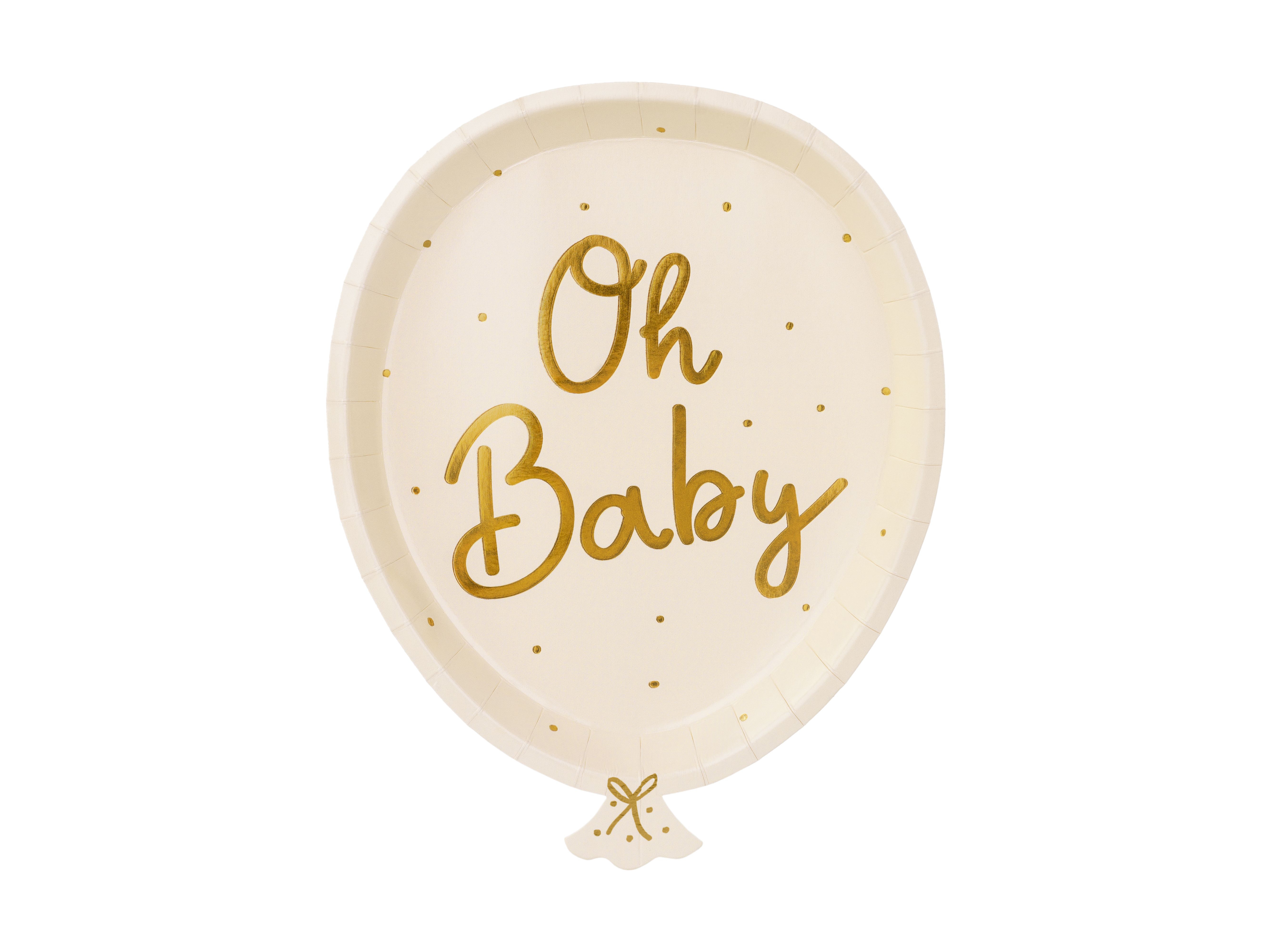 6 Pappteller "Oh Baby" Ballon 6 Pappteller "Oh Baby" Ballon