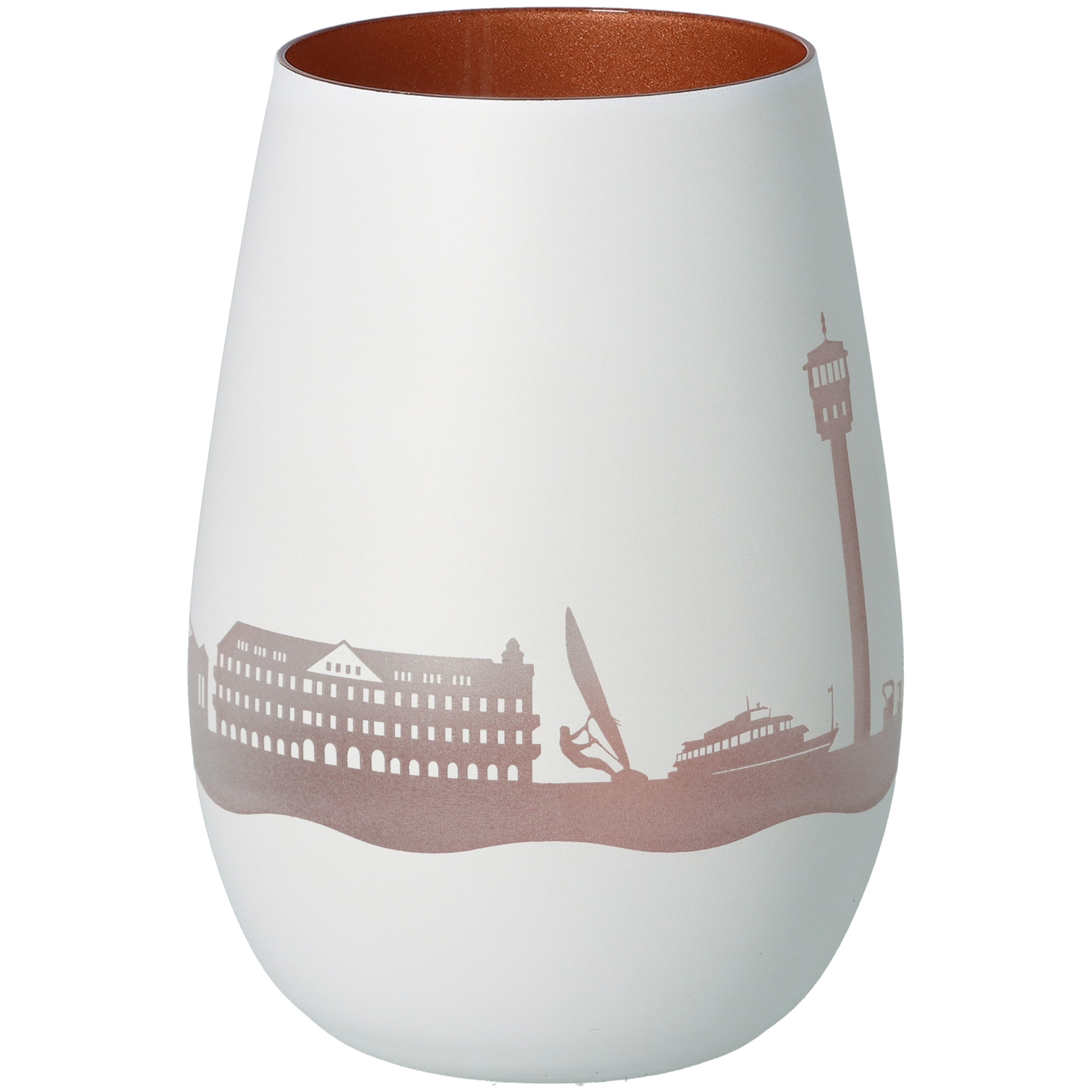 Windlicht Skyline Kühlungsborn Weiß/Bronze Windlicht Skyline Kühlungsborn Weiß/Bronze