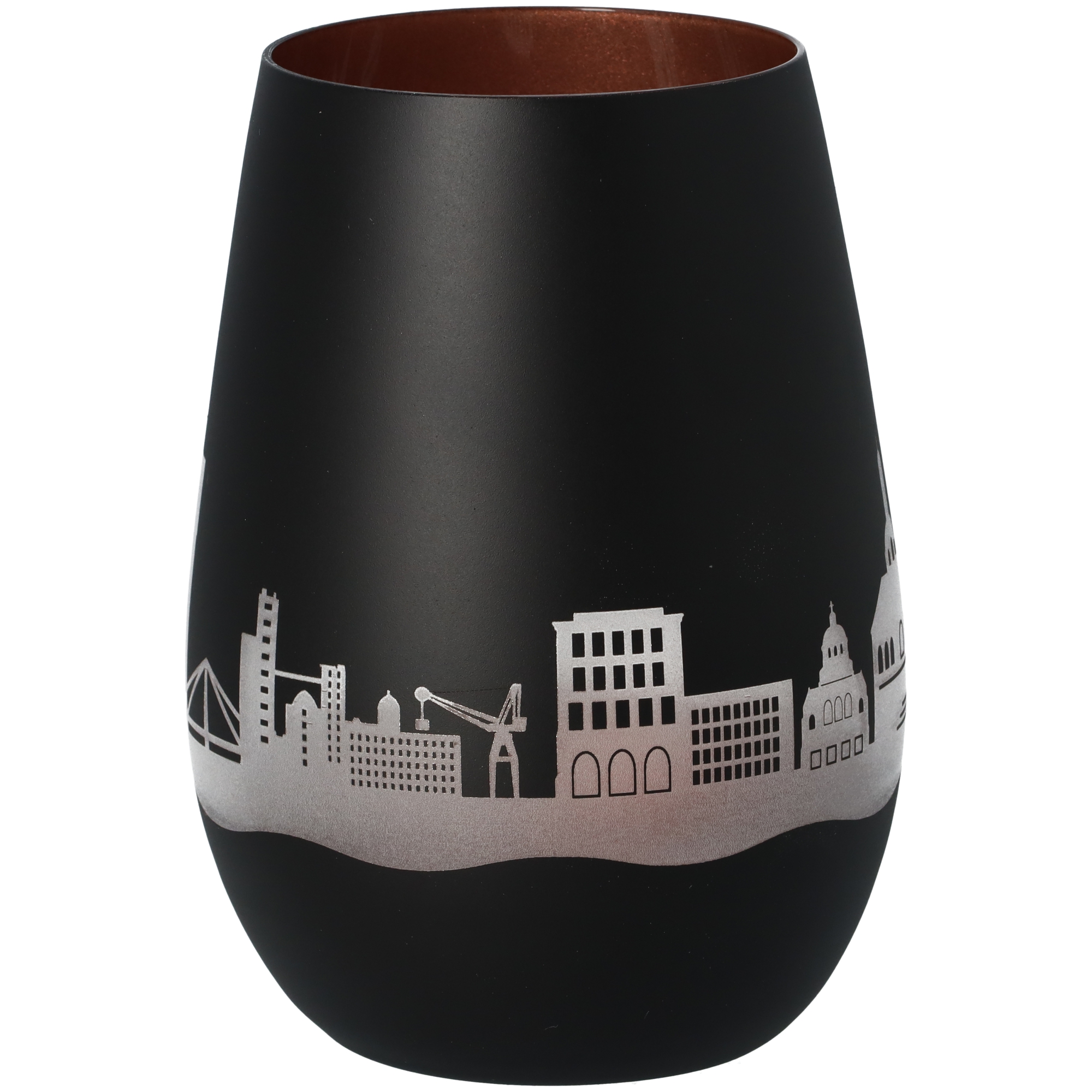 Windlicht Skyline Mannheim Schwarz/Bronze Windlicht Skyline Mannheim Schwarz/Bronze