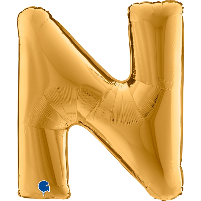 Folienballon Buchstabe N Gold 100cm Folienballon Buchstabe N Gold 100cm