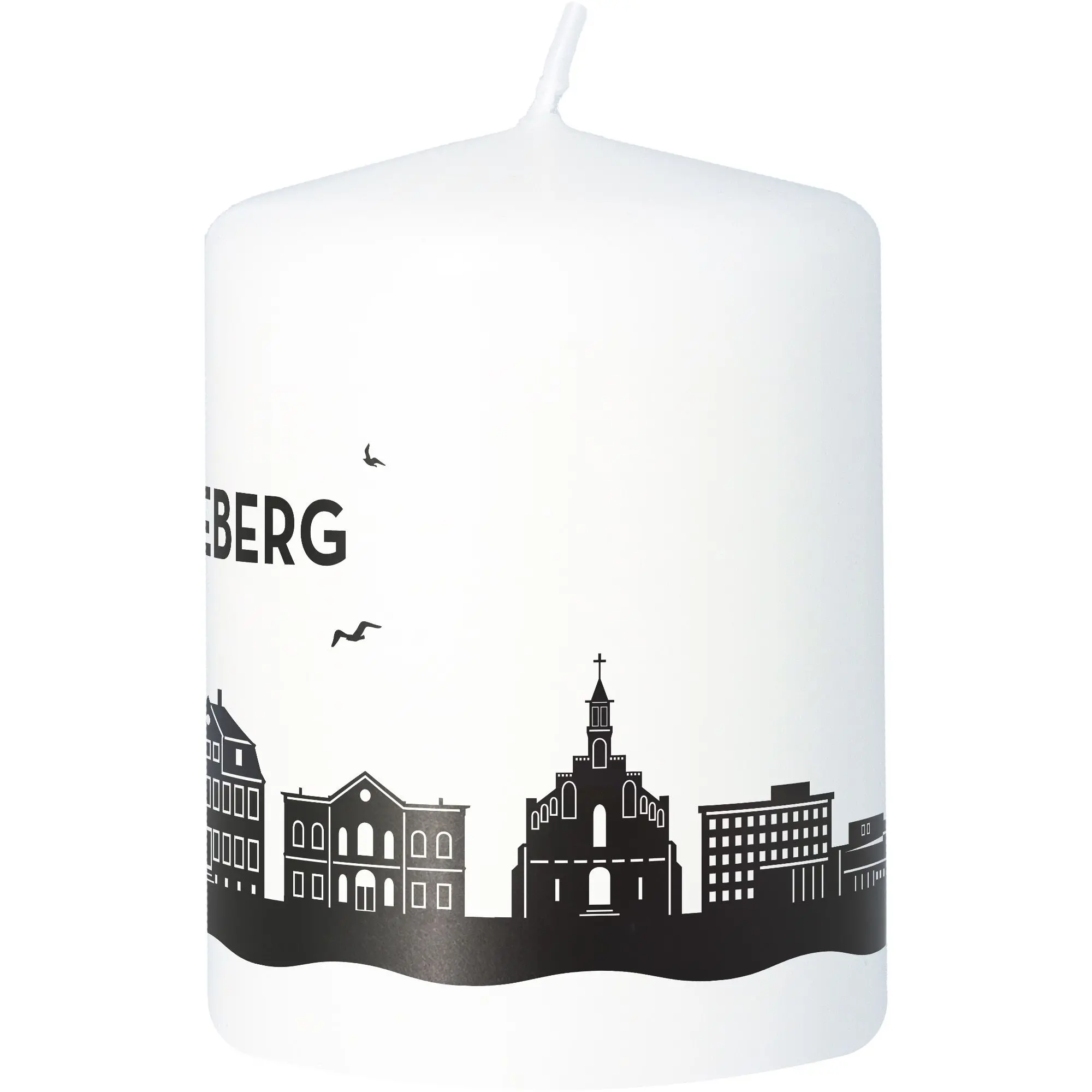 Stumpenkerze Skyline Pinneberg Weiß
