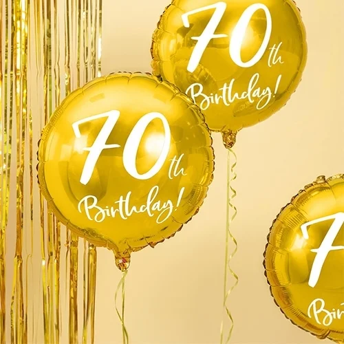 Ballons, Gold, 70. Geburtstag, Geburtstagsballons, Foil-Ballons