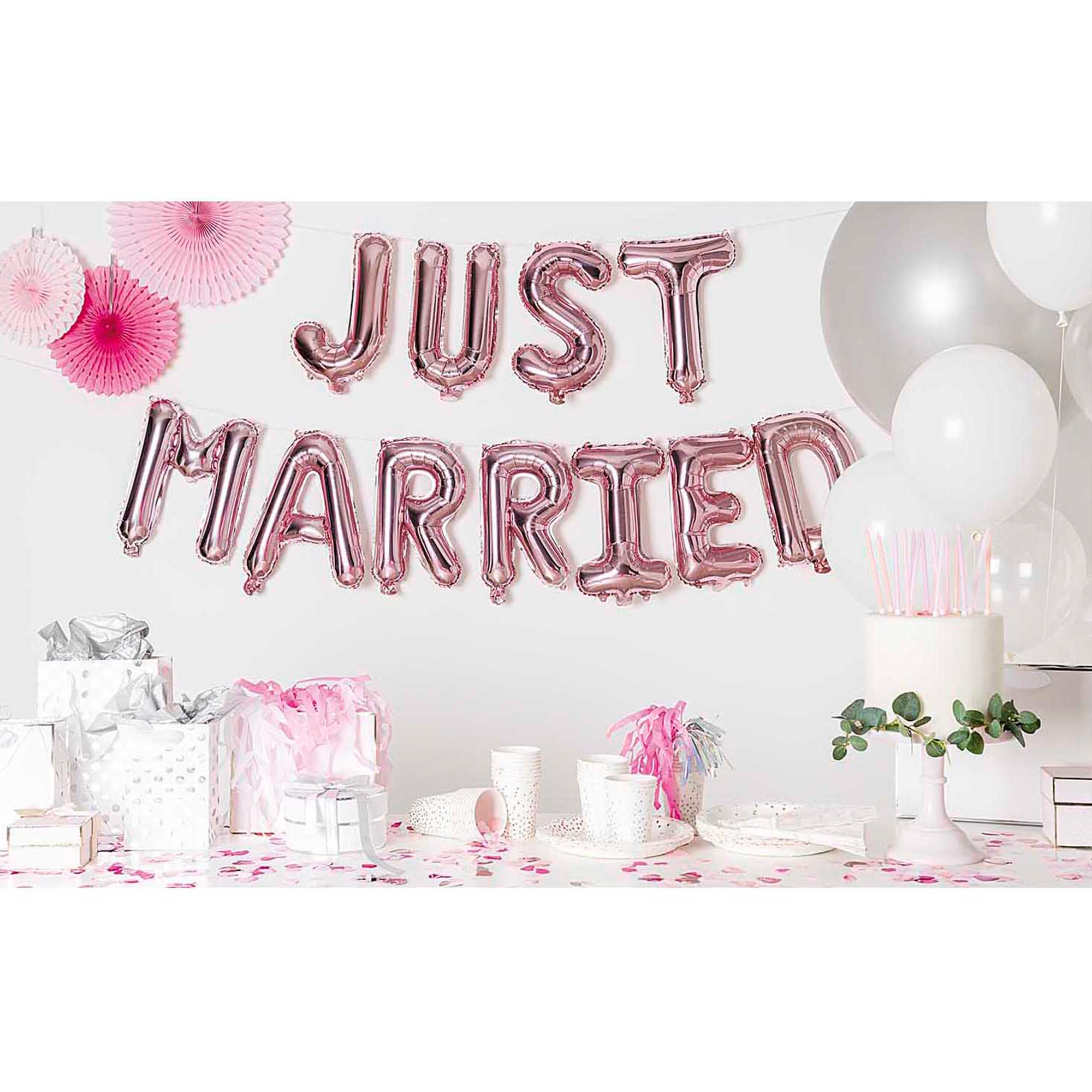 Folienballon-Girlande Just Married Folienballon-Girlande Just Married