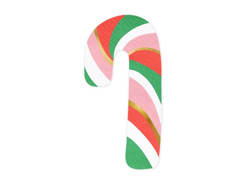 20 Servietten "Zuckerstange"