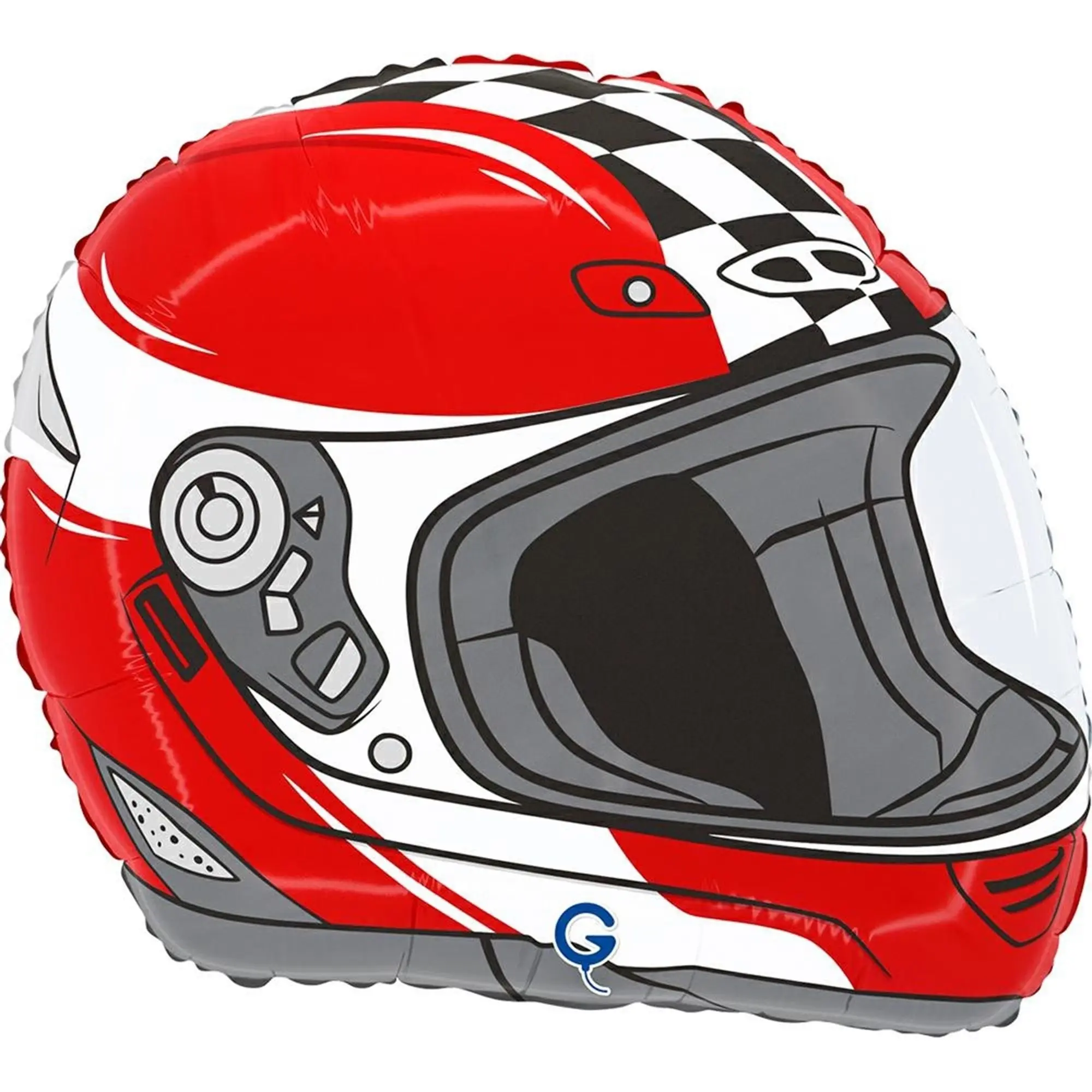 Rennhelm, Motorradhelm, Lackierung, Checkered-Design, Visieröffnung