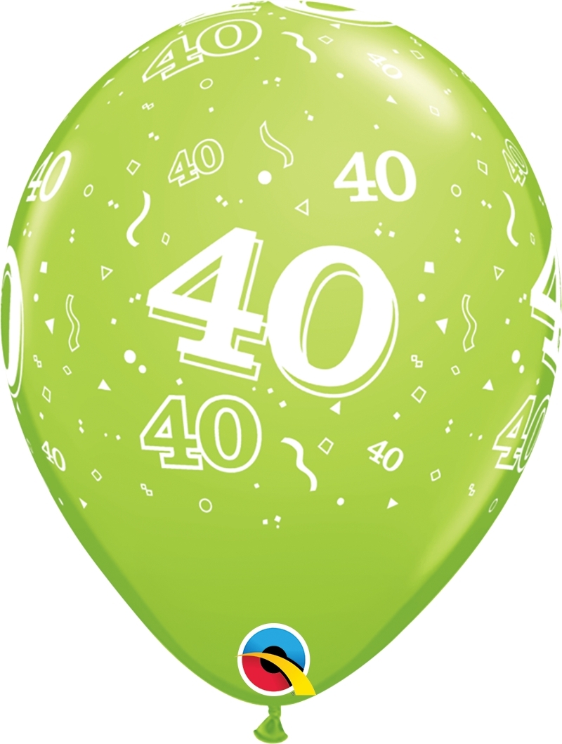Qualatex Latexballon 40. Geburtstag verschiedene Farben Ø 30cm