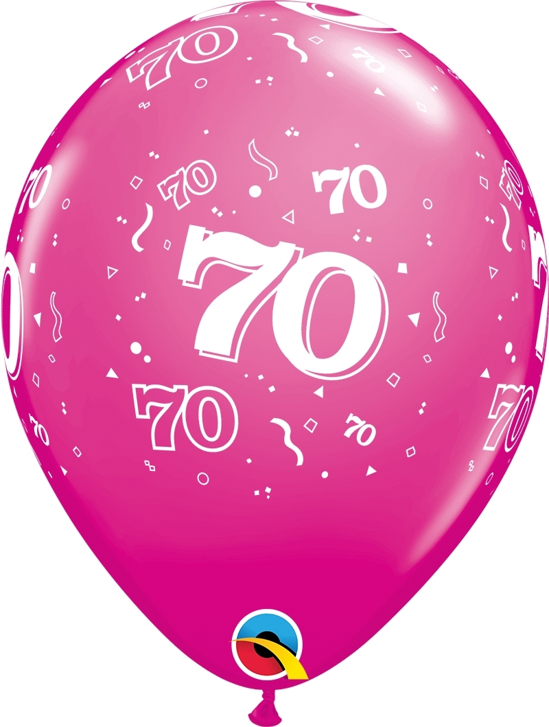 Qualatex Latexballon 70. Geburtstag verschiedene Farben Ø 30cm Qualatex Latexballon 70. Geburtstag verschiedene Farben Ø 30cm