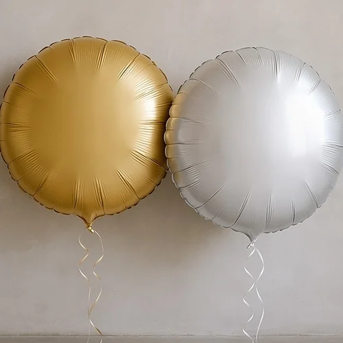 balloon, foil balloon, gold, silver, party decor