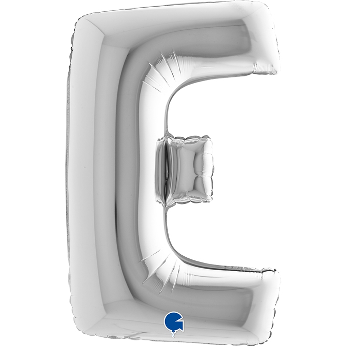 Folienballon Buchstabe E Silber 100cm Folienballon Buchstabe E Silber 100cm