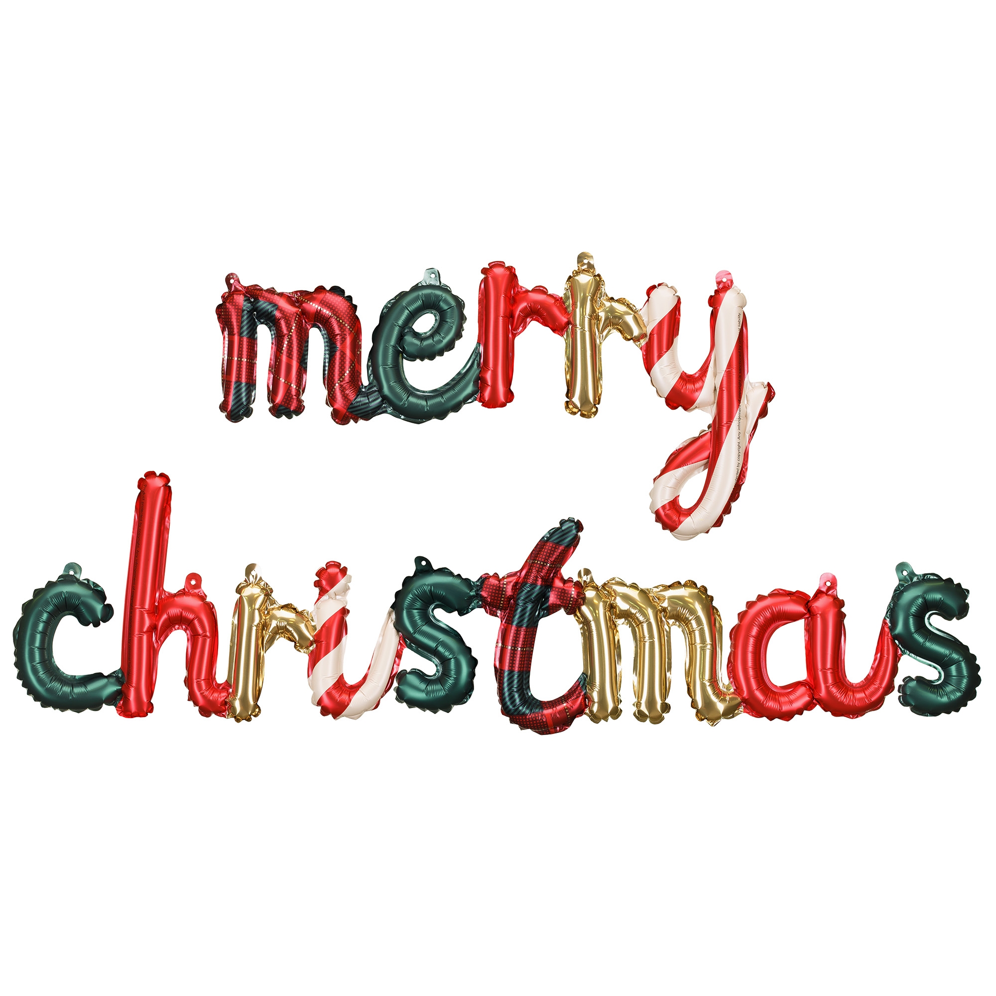 Ballongirlande "Merry Christmas" Text