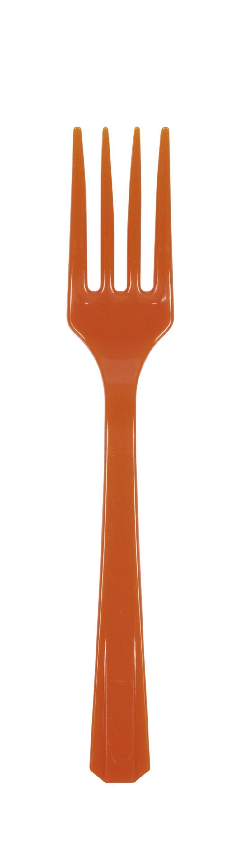 Orange - 10 Plastikgabeln Orange - 10 Plastikgabeln