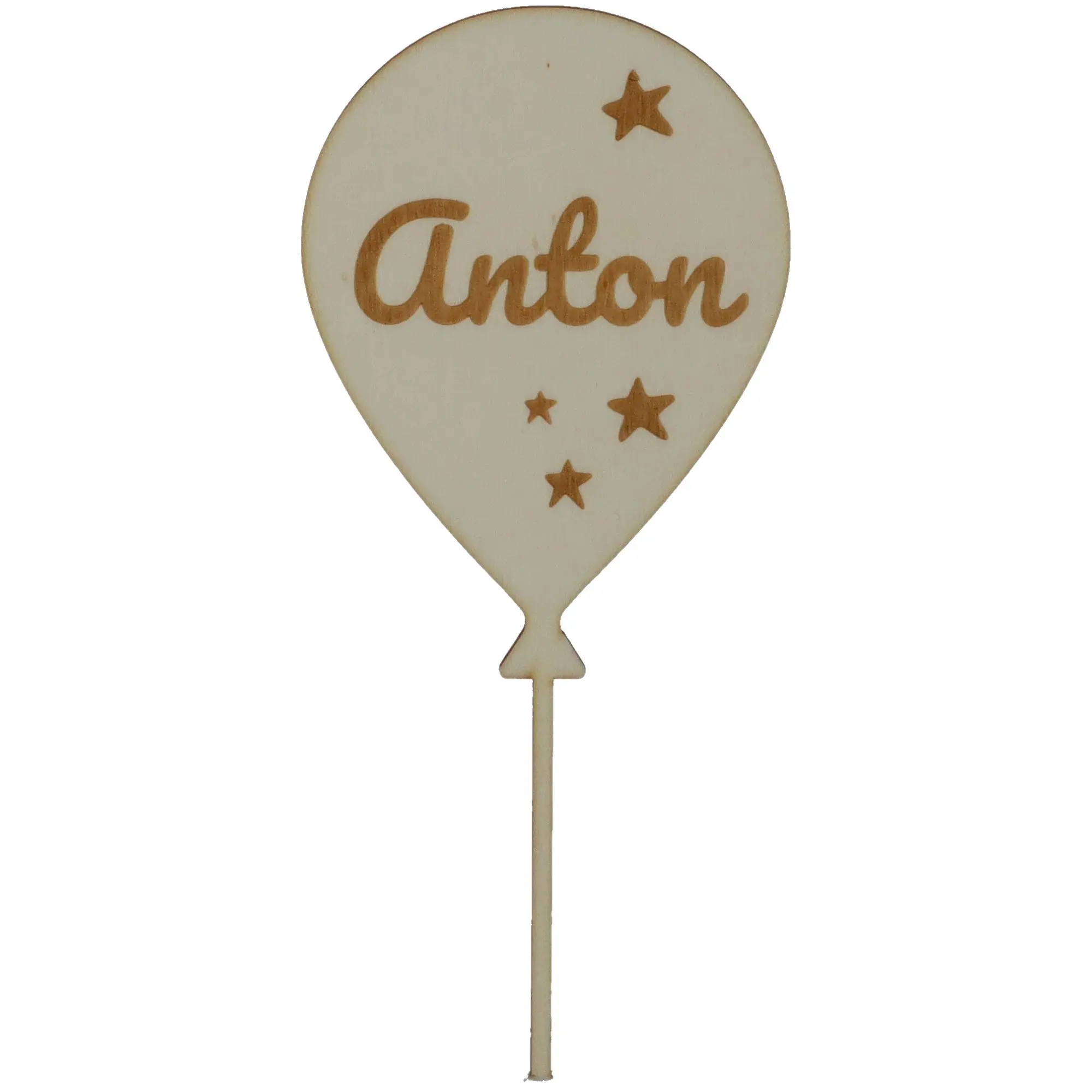 Cake Topper Ballon Stern Set Zahl 2