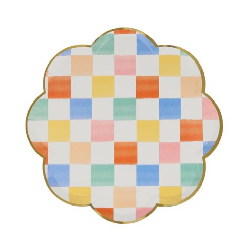 Meri Meri - 8 Pappteller groß "Muster" Pastell Meri Meri - 8 Pappteller groß "Muster" Pastell