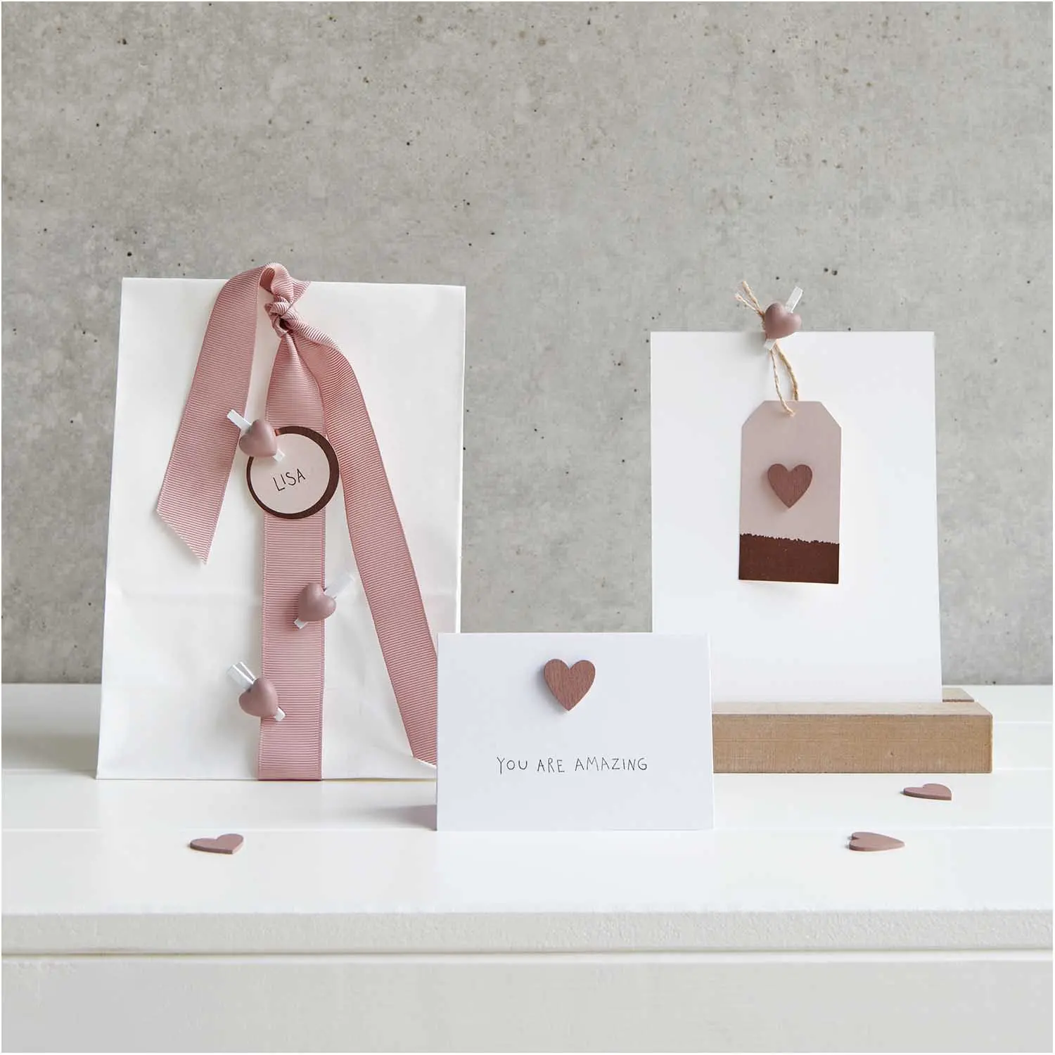 Konfetti - Holzstreu ♥, Taupe