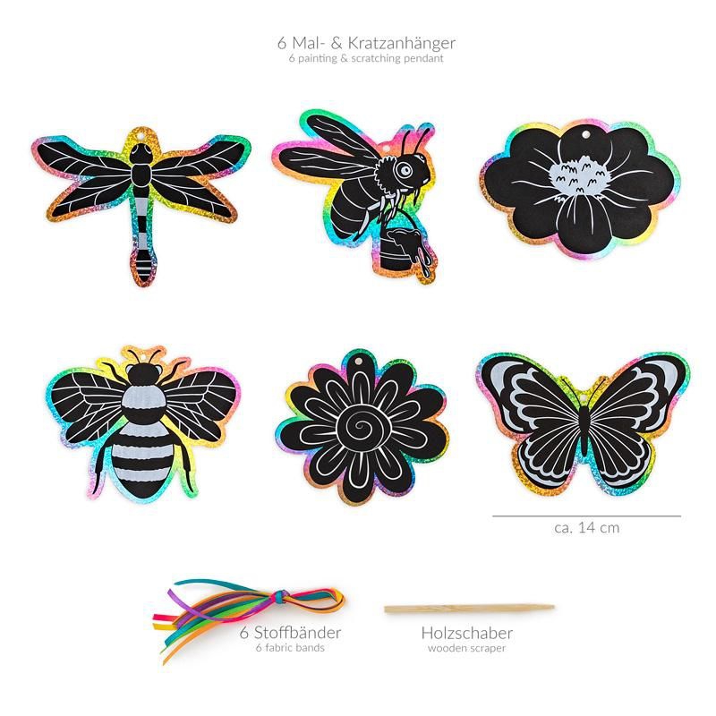 Meine Bienenfreunde - 6 Kritzel Anhänger zum Kratzen und Ausmalen Meine Bienenfreunde - 6 Kritzel Anhänger zum Kratzen und Ausmalen
