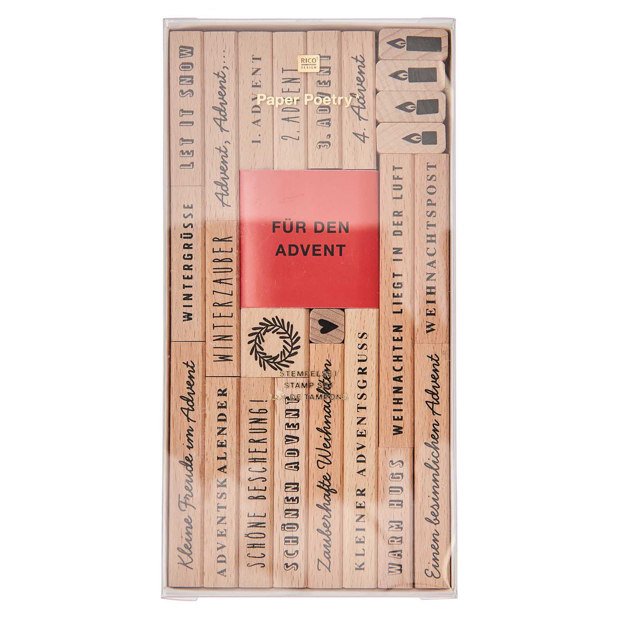 e4f1521b3fa9aca01d05a1c15f4e10d6ba667a27 Stempelset "Für den Advent" 24-teilig