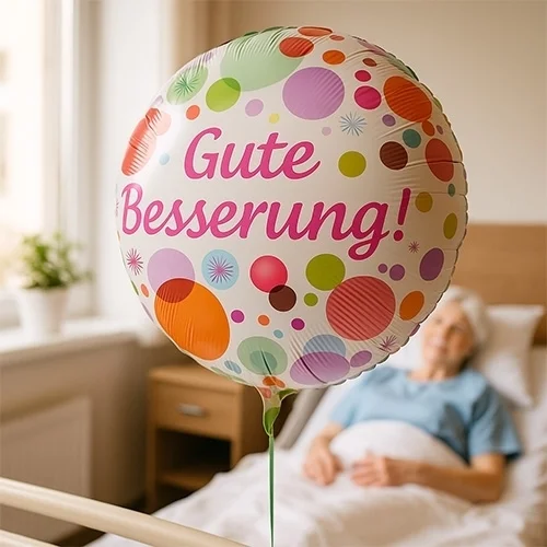 Ballon, Geburtstagsballon, Dekoration, Gute Besserung, Polka Punkte