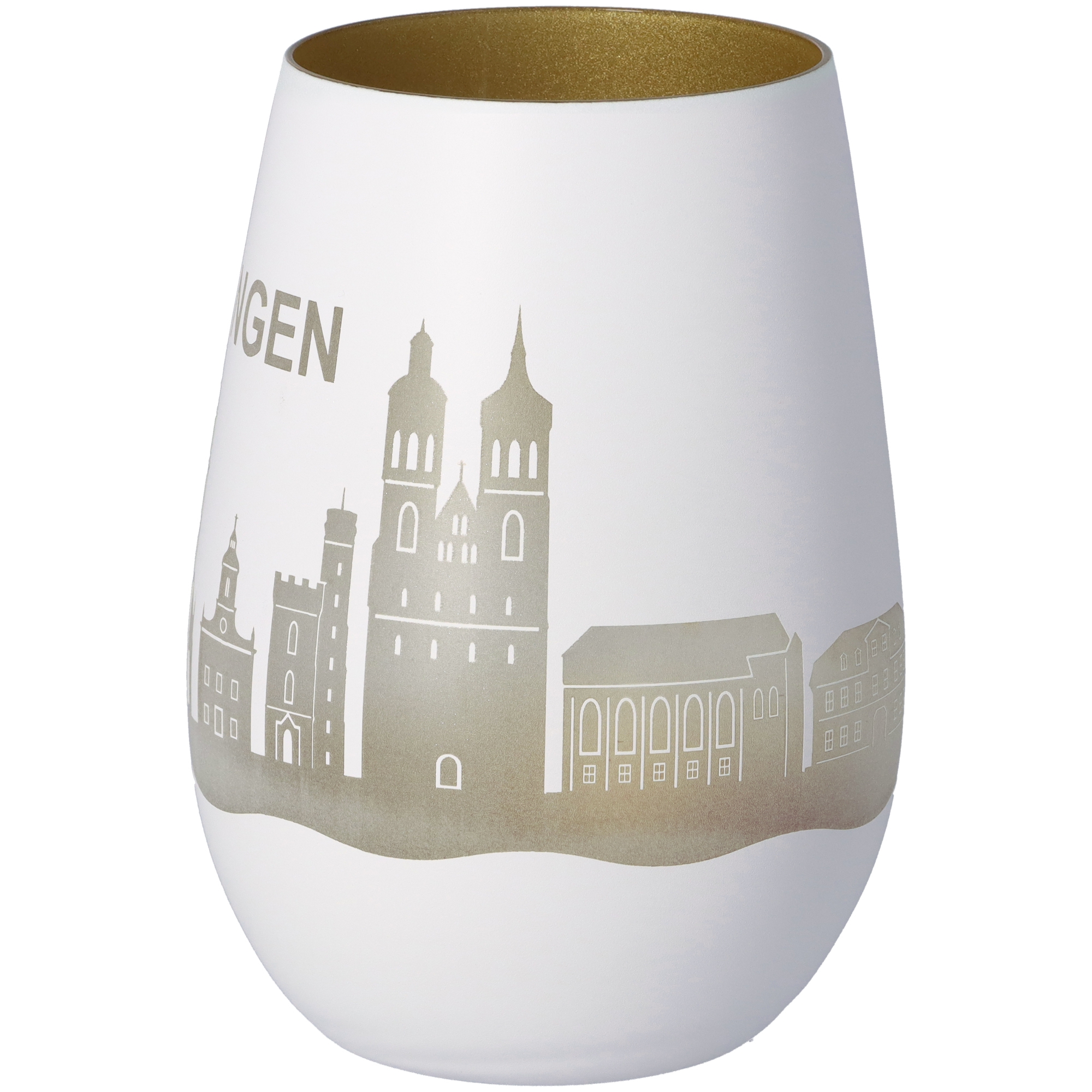Windlicht Skyline Göttingen Weiß/Gold Windlicht Skyline Göttingen Weiß/Gold