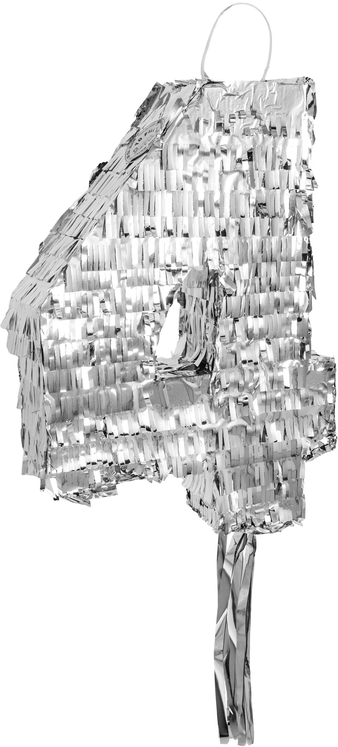 Pinata Zahl "4", Silber Pinata Zahl "4", Silber