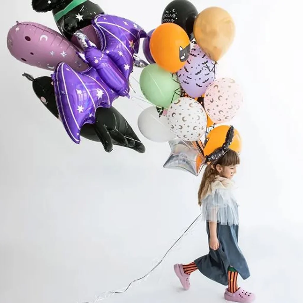 balloons, Kind, Ballonstrauß, bunt, Party-Dekoration