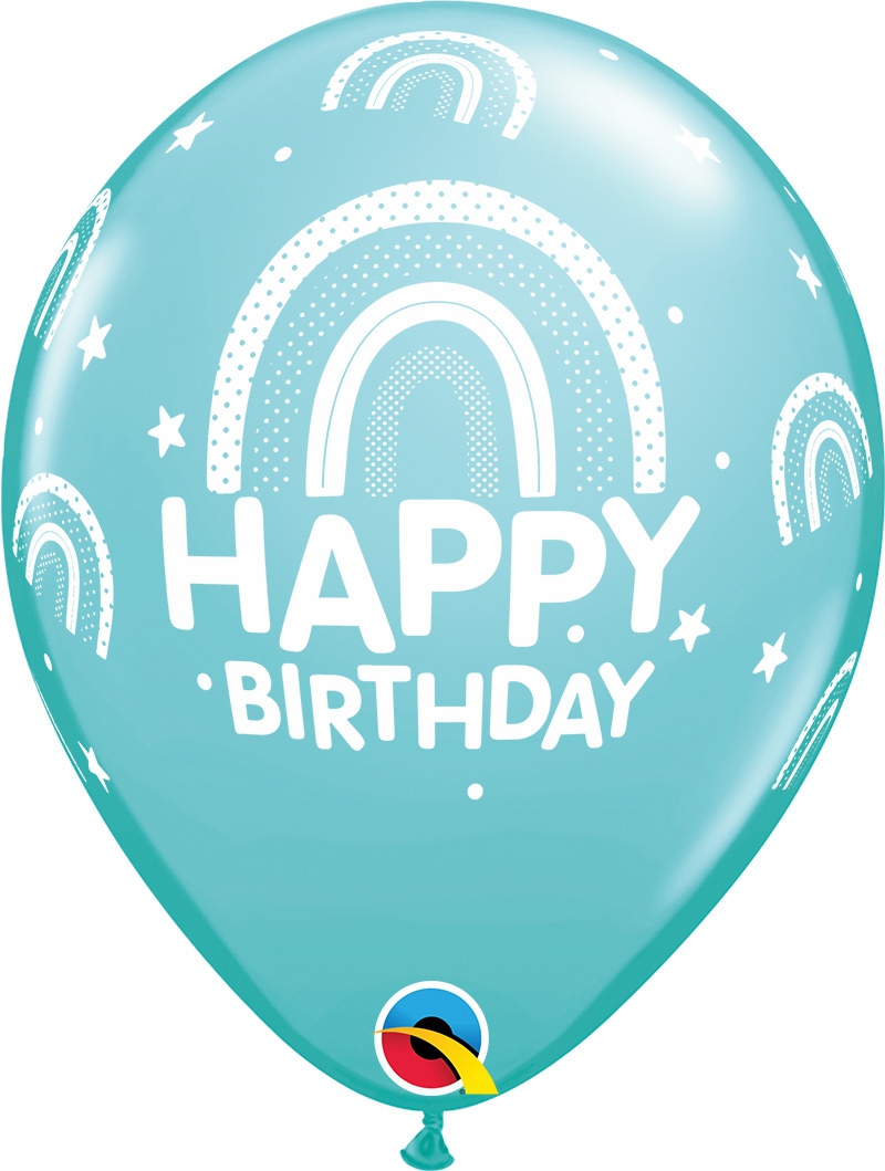 Qualatex Latexballon "H.B." Regenbogen Ø 30cm Qualatex Latexballon "H.B." Regenbogen Ø 30cm