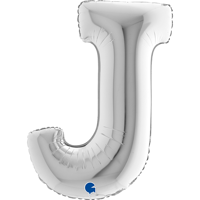 Folienballon Buchstabe J Silber 100cm Folienballon Buchstabe J Silber 100cm