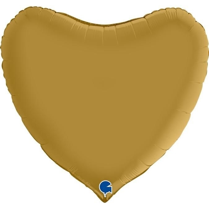 Folienballon "Herz" Satin Gold, 90cm Folienballon "Herz" Satin Gold, 90cm