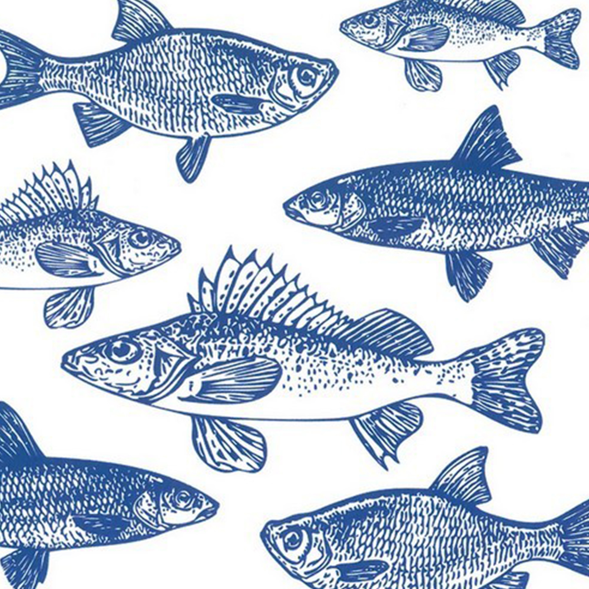 20 Servietten "Fische" Marine 33x33cm Tier, Fische, Leben im Meer