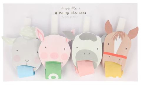 Meri Meri - 4 Tröten "Bauernhoftiere" Meri Meri - 4 Tröten "Bauernhoftiere"