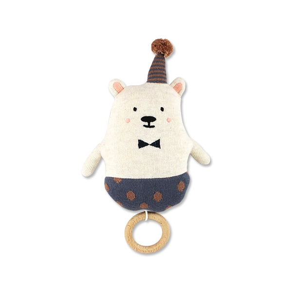 Strickspieluhr "Eisbär mit Hütchen" Strickspieluhr "Eisbär mit Hütchen"