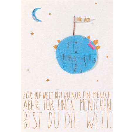 Räder Design - Grußkarte "Landkarte- Für die Welt bist du..." Räder Design - Grußkarte "Landkarte- Für die Welt bist du..."