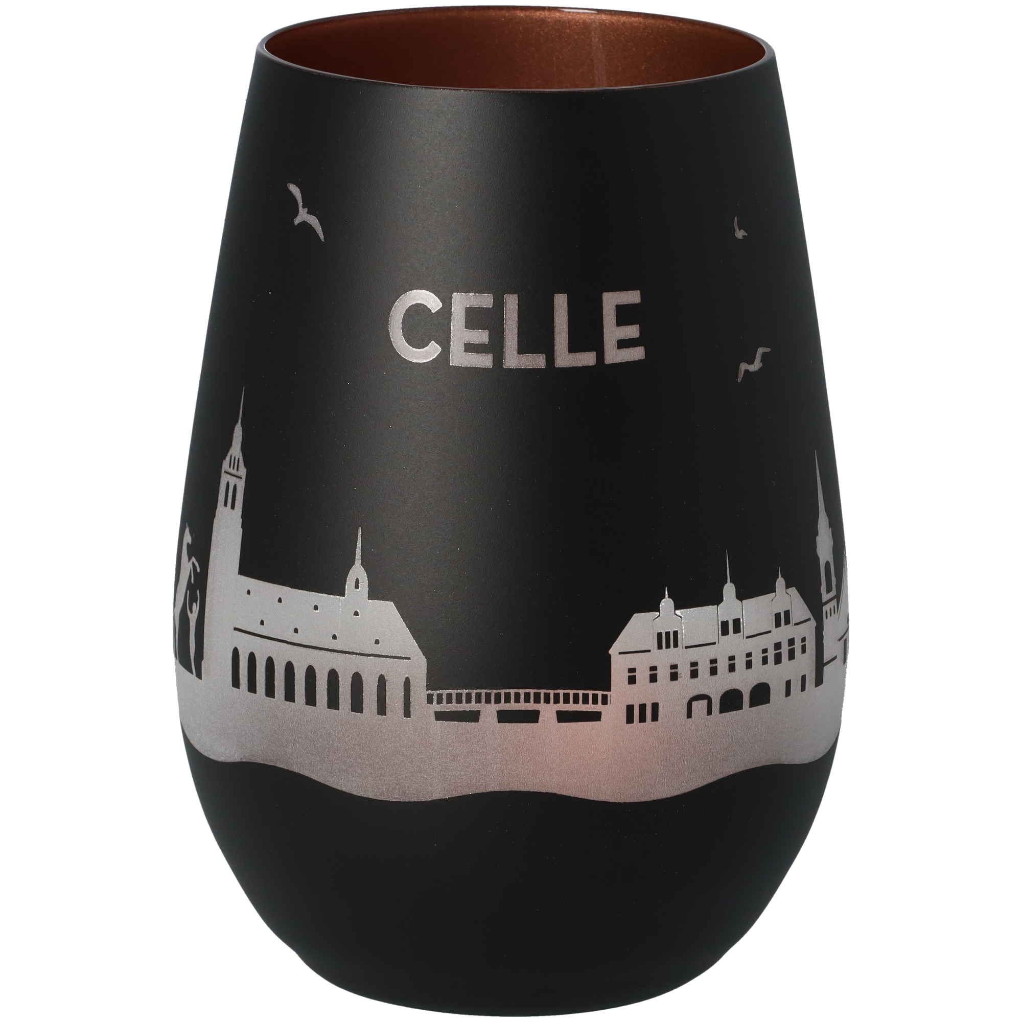 Windlicht Skyline Celle Schwarz/Bronze Krug, Töpferei, Vase, Tasse
