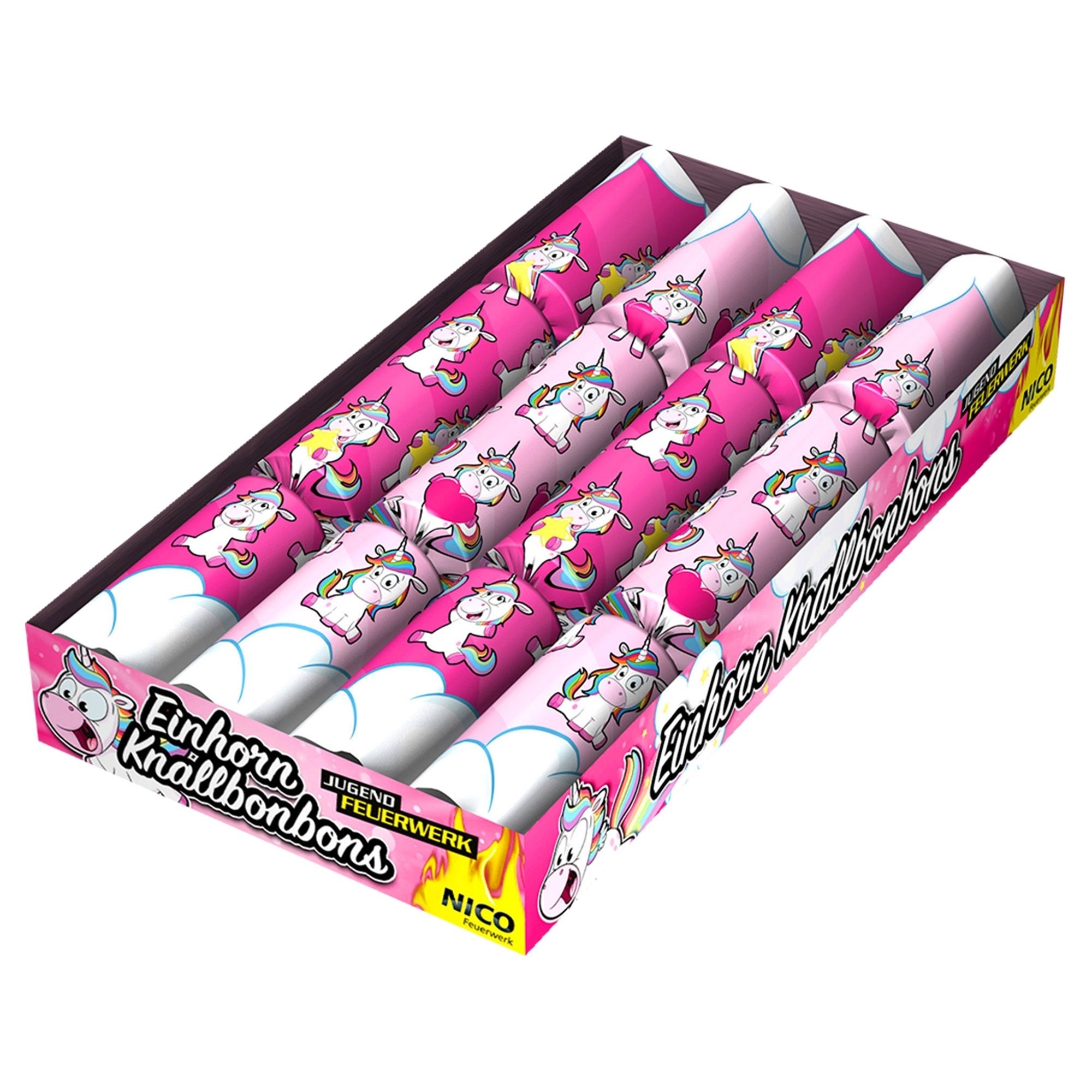 Knallbonbon 22cm, Einhorn, 4er-Schachtel Knallbonbon 22cm, Einhorn, 4er-Schachtel