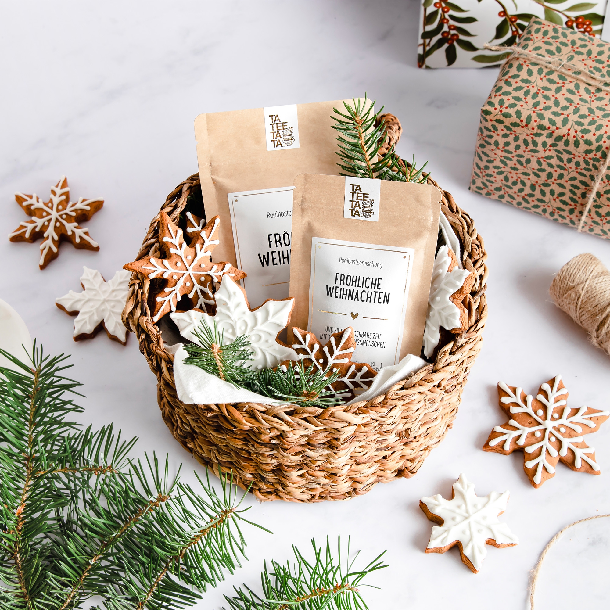 Tee "Fröhliche Weihnachten" Crème Brulèe Geschmack, 15 g Tee "Fröhliche Weihnachten" Crème Brulèe Geschmack, 15 g