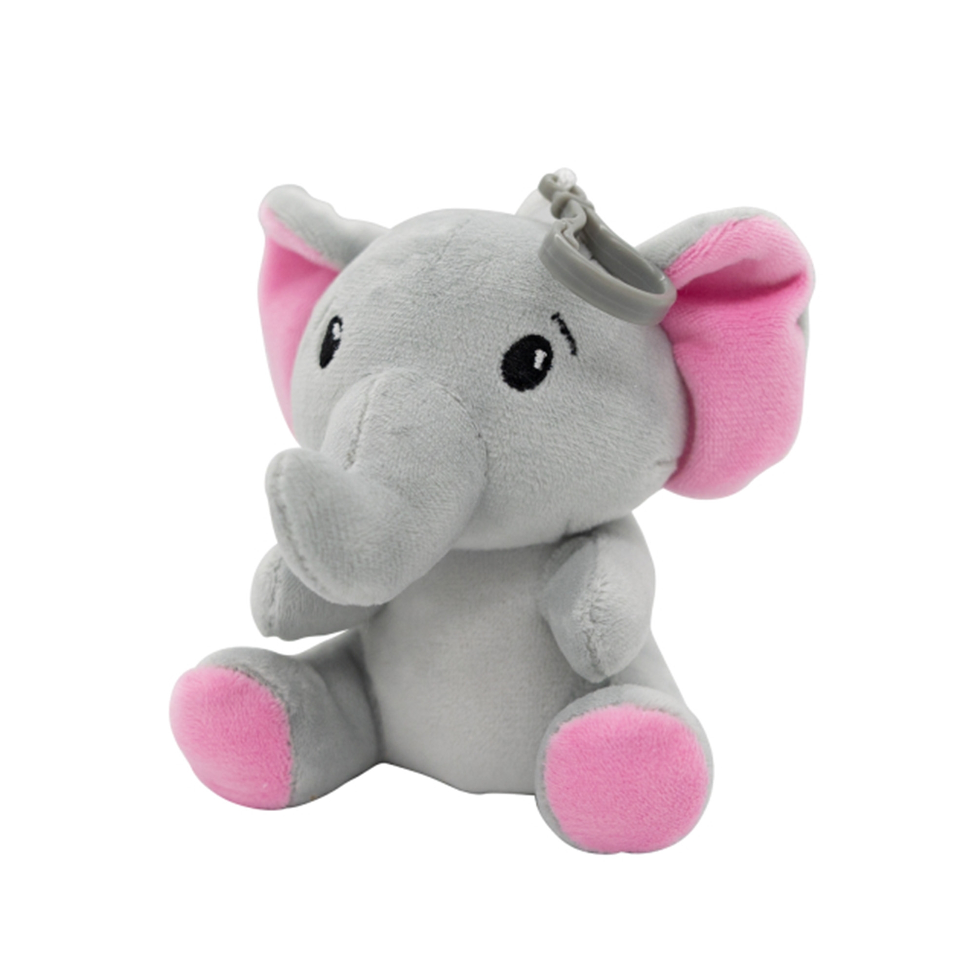 2-in-1 Plüschtier-Ballongewicht "Elefant mit rosa Ohren" 11 cm Plüsch, Spielzeug