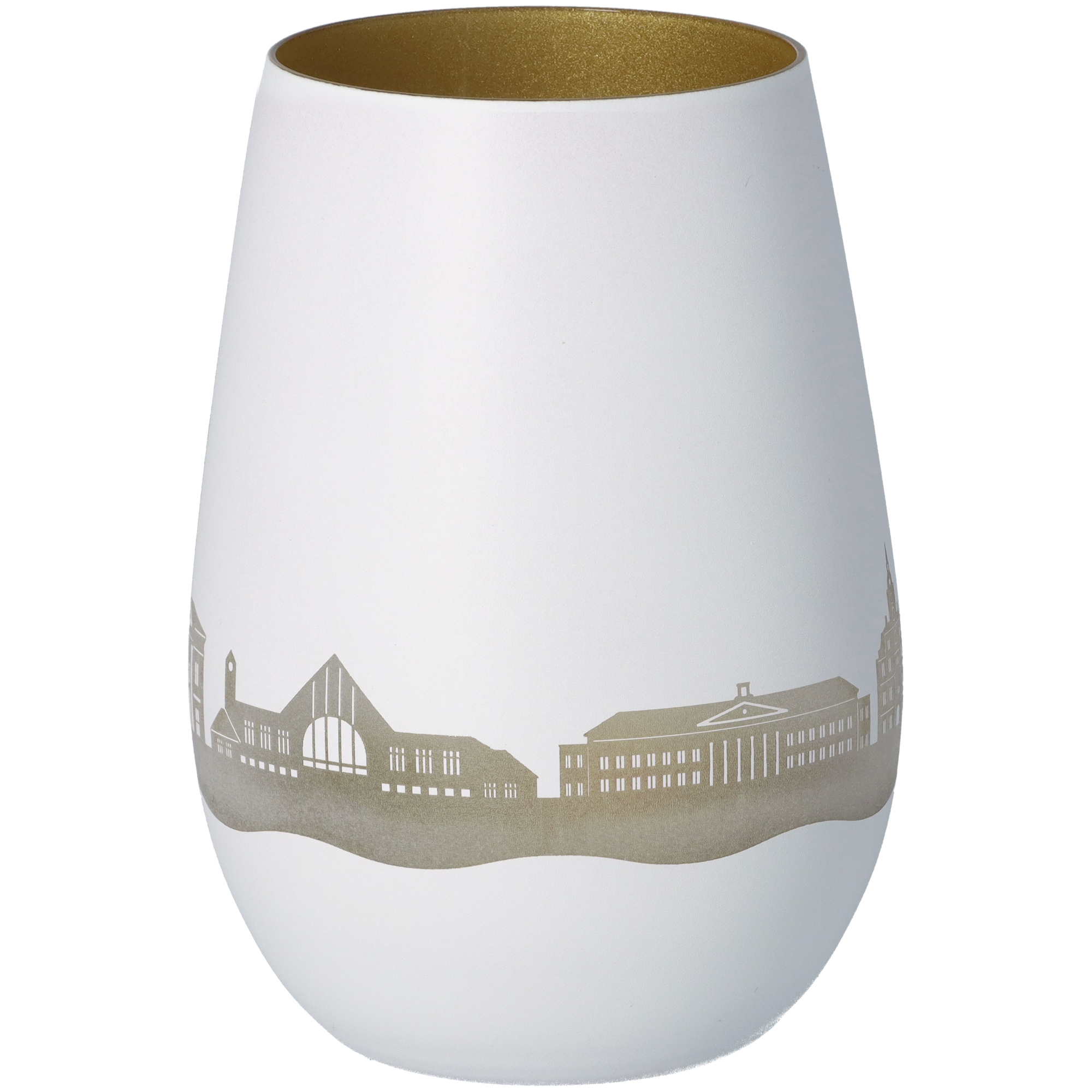 Windlicht Skyline Oldenburg Weiß/Gold Windlicht Skyline Oldenburg Weiß/Gold