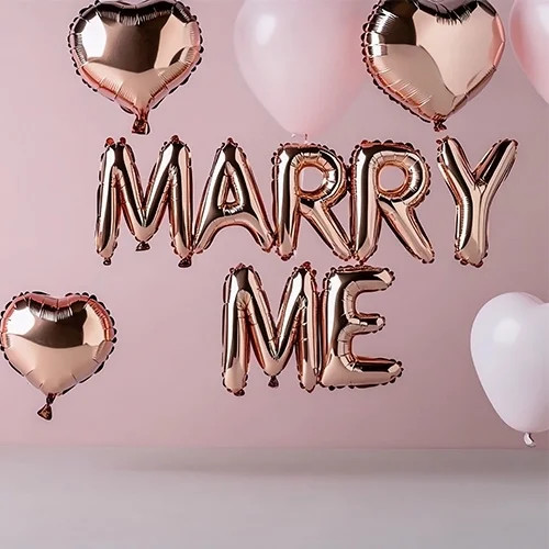 hochzeitsdeko, ballons, herzballons, rose-gold, verlobung