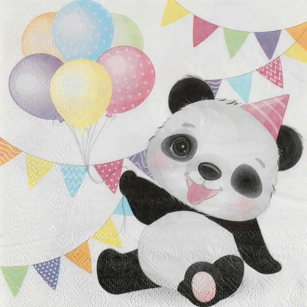 Panda Party - Servietten 20 Stück 33x33cm