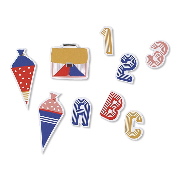 Einschulung - Konfetti "Schultüten und Zahlen", Bunt, 60 Stück Einschulung - Konfetti "Schultüten und Zahlen", Bunt, 60 Stück