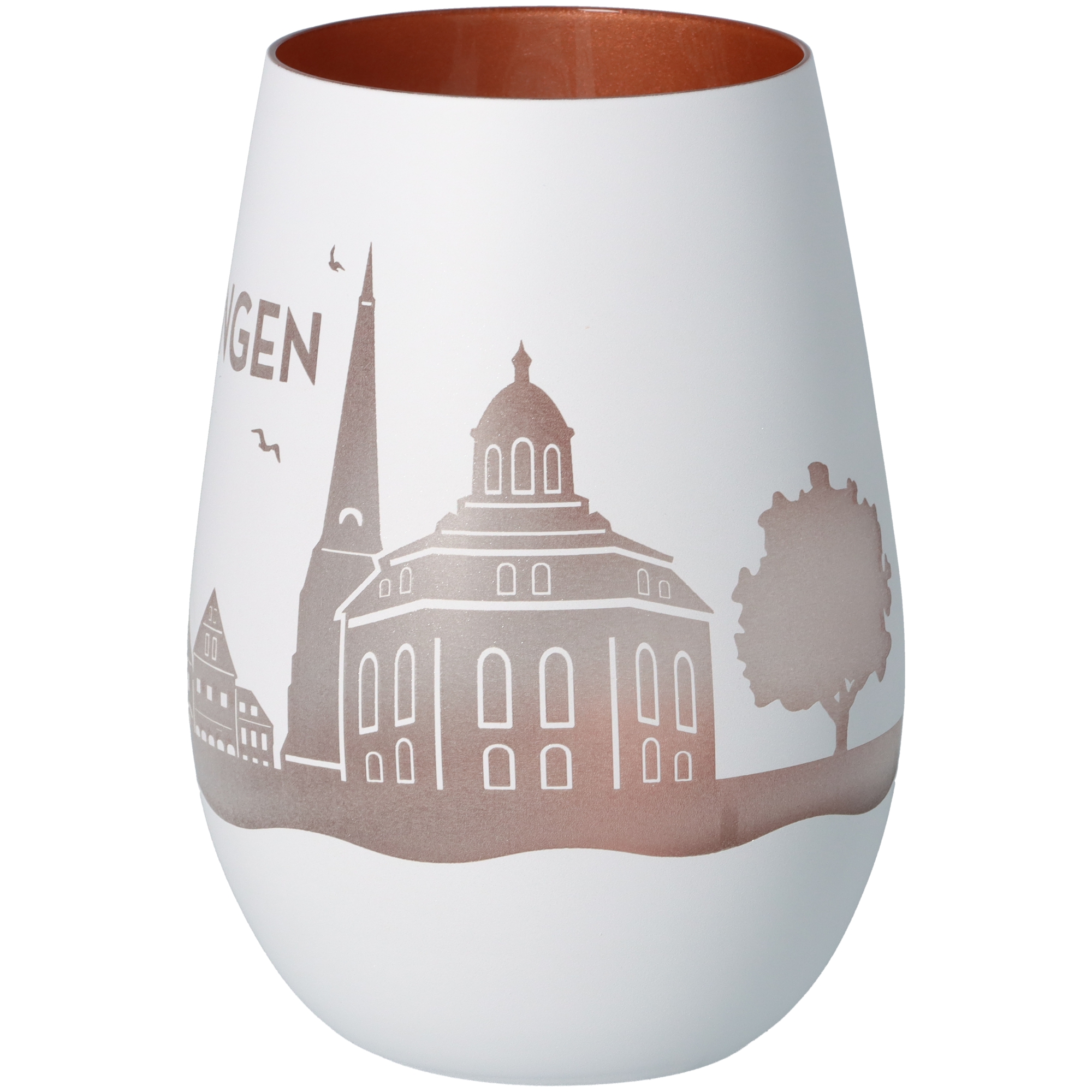 Windlicht Skyline Rellingen Weiß/Bronze Windlicht Skyline Rellingen Weiß/Bronze