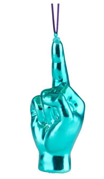 Weihnachtskugel "Mittelfinger" Blau Weihnachtskugel "Mittelfinger" Blau