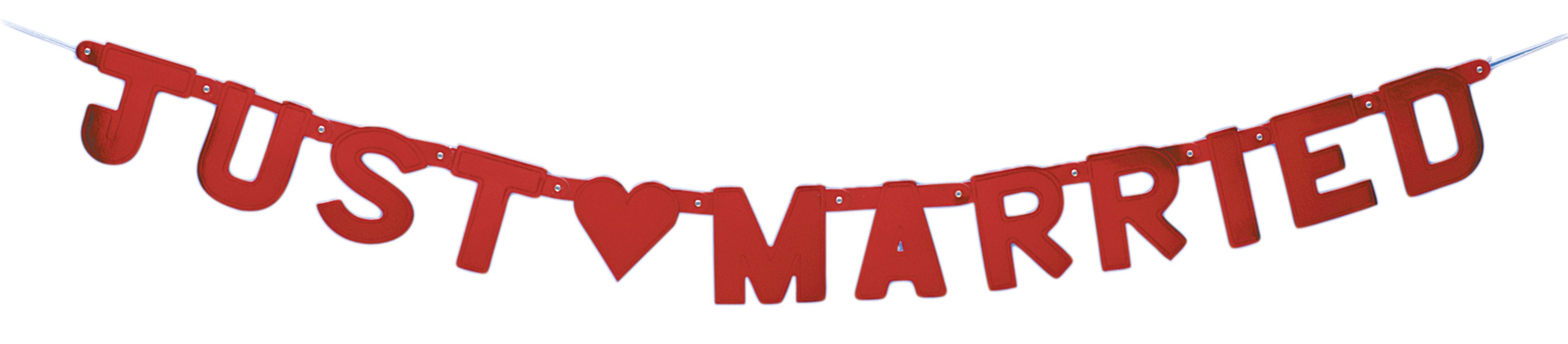 Buchstaben-Girlande Just Married 150 cm Buchstaben-Girlande Just Married 150 cm