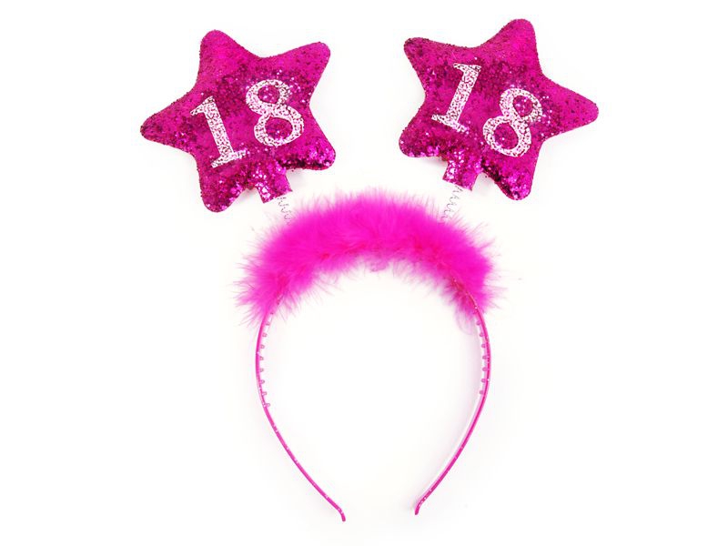 Haarreif "18" Pink Haarreif "18" Pink