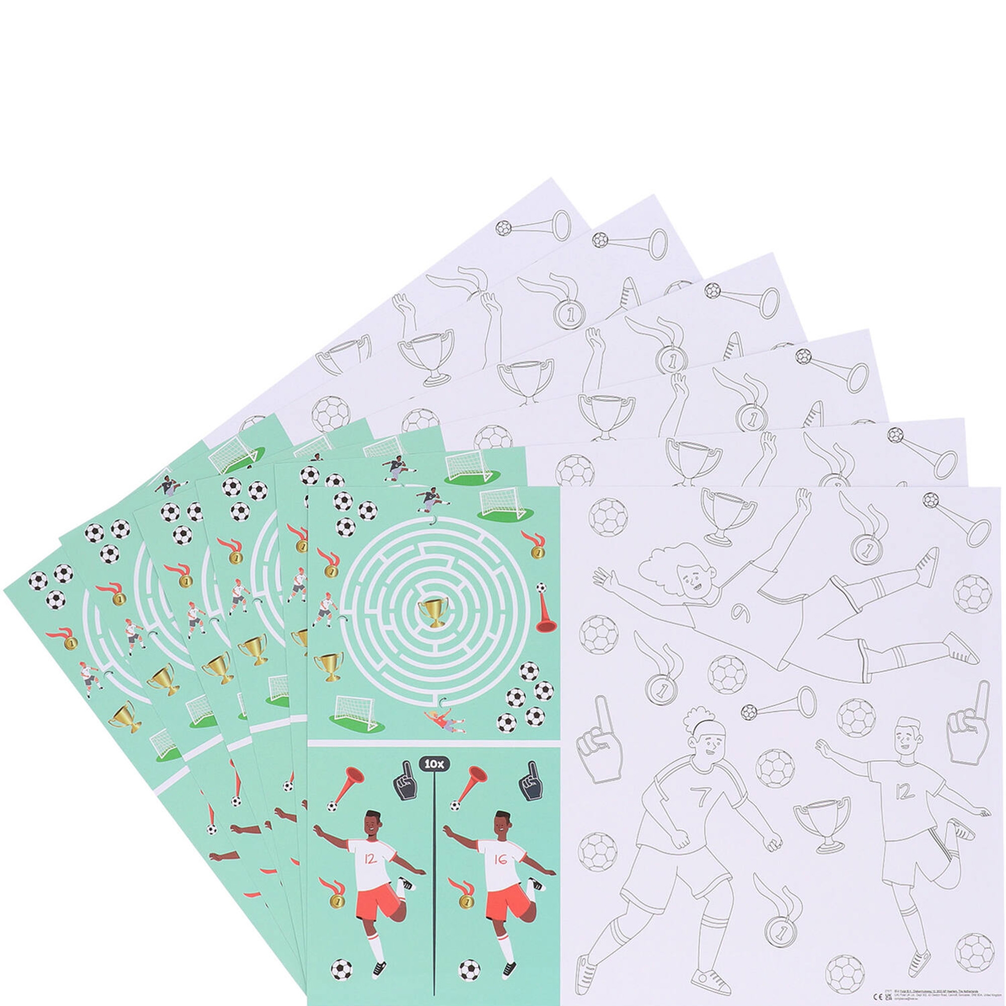 Tischsets zum Ausmalen "Fußball" 6 Stück Tischsets zum Ausmalen "Fußball" 6 Stück